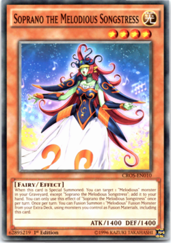 Soprano the Melodious Songstress - CROS-EN010 - Common - 1st Edition - Yugioh - Image 1