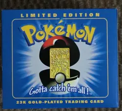 Pokemon Burger King 23k Gold Plated Trading Card Mewtwo Sealed In Blue Box, New - Image 4