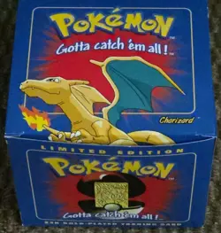 Pokemon Burger King 23k Gold Plated Trading Card CHARIZARD Sealed Blue Box New - Image 1