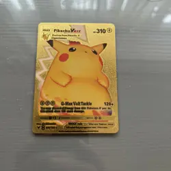 Pikachu VMAX 044/185 Gold Foil, Textured Custom Pokemon Card - Image 1