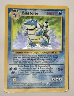 Blastoise 2/102 Base Set GOOD Condition Pokemon Card Holo Rare - Image 2