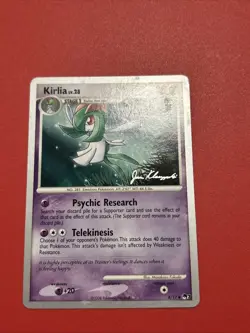 Kirlia 8/17 Pop Series 7 2008 Stamped Pokemon Card World Championship rare LP MP - Image 1