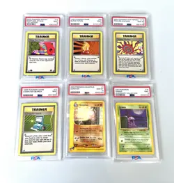 Graded Pokemon Cards PSA Lot of 10 Mixed Vintage Slabs - Base Set & 1st Edition - Image 1