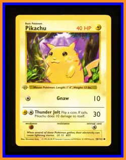 Pikachu - 58/102 - Base Set - 1st Edition Shadowless - Pokemon Card - Image 1