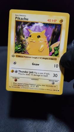 Pikachu - 58/102 - Base Set - 1st Edition Shadowless - Pokemon Card - Image 2