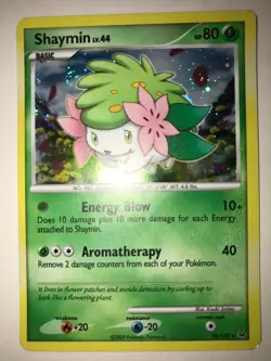 Shaymin 38/127 Cosmos Holo Rare *SWIRL* Platinum Base Set Pokemon Card LP - Image 1