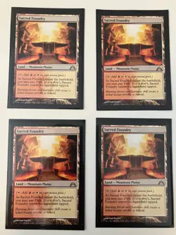 4x Sacred Foundry - Gatecrash - NM/LP - Magic the Gathering Playset - MTG - Image 1