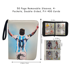 Soccer Cards Binder for Trading Card Collection 440 Pocket Sleeves Album - Image 5