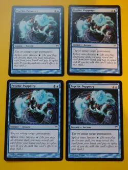 MTG Playset Psychic Puppetry. Champions of Kamigawa Arcane 4 cards as pics - Image 1