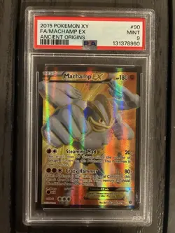 Machamp EX Full Art Holo Card 90/98 XY-Ancient Origins Ultra Rare PSA 9 - Image 1