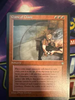 MTG Magic the Gathering Card LP - Ice Age Game Of Chaos - Image 1