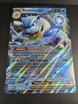 Blastoise EX 009/165 Scarlet and Violet 151 Jumbo Cards Holo - Image 1