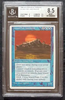 Island Fish Jasconius MTG 4th Edition ALTERNATE BGS 8.5 = PSA/CGC 9 Ultra Rare!! - Image 1