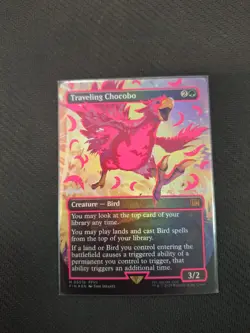 Traveling Chocobo (Borderless) (Neon Ink Pink) Final Fantasy Foil - Image 1