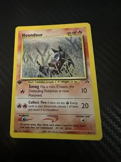 Houndour Holo Rare 1st Edition Neo Discovery 5/75 WOTC Vintage Pokemon 5/75 - Image 2