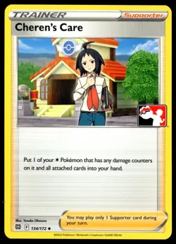Pokemon Sword & Shield Brilliant Stars Prize Pack 134/172 Cheren's Care - Image 1
