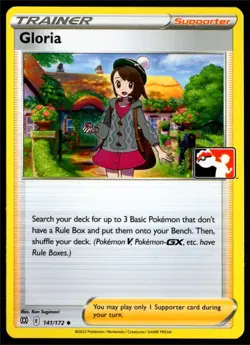 Pokemon Sword & Shield Brilliant Stars Prize Pack 141/172 Gloria - Image 1
