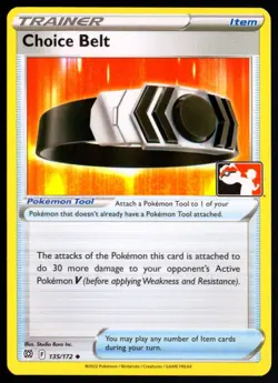 Pokemon Sword & Shield Brilliant Stars Prize Pack 135/172 Choice Belt - Image 1