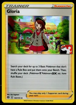 Pokemon Sword & Shield Brilliant Stars Prize Pack Line Holo 141/172 Gloria - Image 1