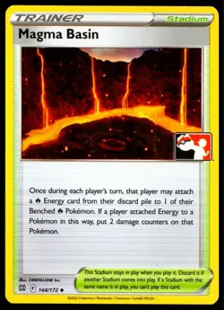 Pokemon Sword & Shield Brilliant Stars Prize Pack 144/172 Magma Basin - Image 1