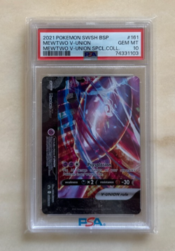 PSA 10 - 2021 Pokemon SWSH BSP | Mewtwo V-Union | Special Collection #161 - Image 1