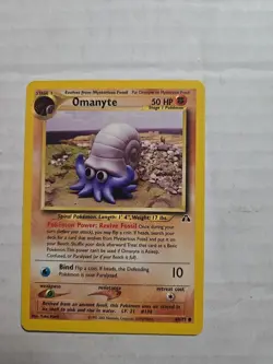 Pokemon TCG Omanyte Neo Discovery 60 Regular Unlimited Common - Image 1