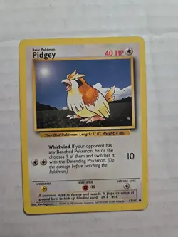 Pokemon TCG Pidgey Base Set 57/102 Regular Unlimited Common - Uncrculated - Image 1