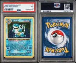 1999 Pokemon Blastoise 2 Base Set 1st Edition Shadowless Holo PSA 5 NEW CERT - Image 3