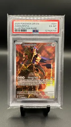 2025 Pokemon Dri En Zamazenta Illustration Rare #201 EX-MT PSA 6 - Image 1