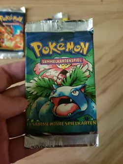 1st Edition German Base Set Booster Pack Wrapper Pokemon Charizard Lot of 4 - Image 5