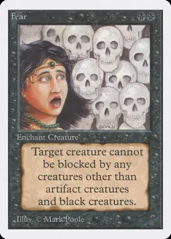 MTG Fear Unlimited Edition Common NM - Image 1
