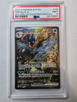 Pokemon TCG Greninja EX 132 Shrouded Fable Promo Special Illustration PSA 9 - Image 1