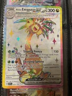 Pokemon Alolan Exeggutor EX 225/191 Full Art Ultra Rare Surging Sparks SV8 - Image 1