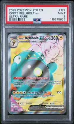 Ionos Bellibolt EX 172/159 Journey Together Ultra Rare Full Art Pokemon PSA 9 🚀 - Image 1