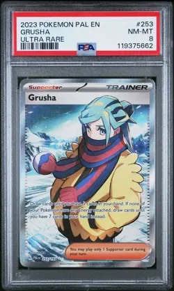 2023 POKEMON PAL EN-PALDEA EVOLVED ULTRA RARE #253 GRUSHA Holo PSA 8 - Image 1