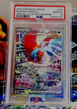 2023 POKEMON PAR EN-PARADOX RIFT #251 ROARING MOON EX PSA 10 Ships Fast! ?????? - Image 1