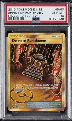 2019 POKEMON SUN & MOON HIDDEN FATES #SV90 FULL ART/SHRINE OF PUNISHMENT PSA 10 - Image 1