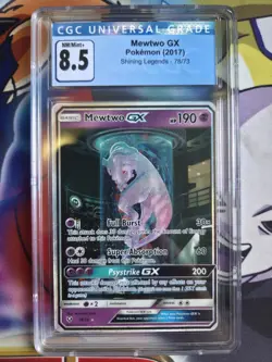 Pokemon Mewtwo GX 78/73 Shining Legends Secret Rare Alternative Art CGC 8.5 - Image 1