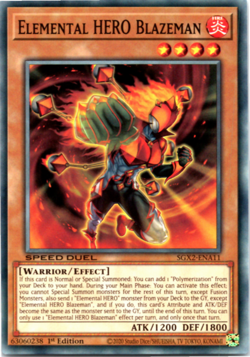 Elemental HERO Blazeman - SGX2-ENA11 - Common - 1st Edition - Yugioh - Image 1