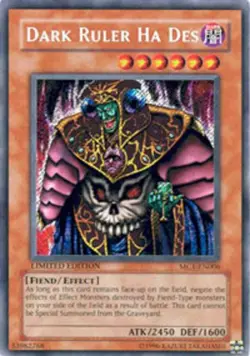 Yugioh! MP Dark Ruler Ha Des - MC1-EN006 - Secret Rare - Limited Edition Moderat - Image 1