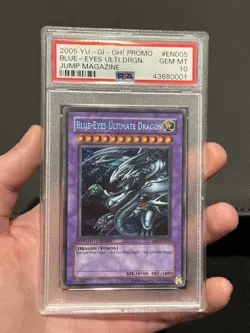 Yugioh Blue-Eyes Ultimate Dragon Secret Rare JMP-EN005 PSA 10 Jump Promo 2005 - Image 1