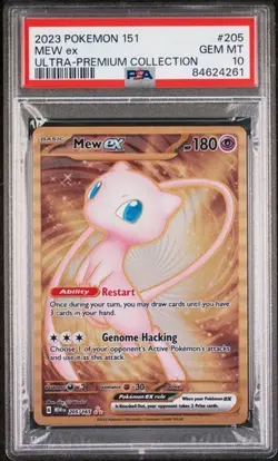 2023 Pokemon Mew ex Full Art 151 UPC Gold Metal Promo Card 205/165 P (CSC051169) 820650850509 - Image 1