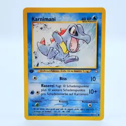 Pokemon TCG Karte - Karnimani 1. Edition 80/111 Neo Genesis Deutsch Near Mint NM - Image 1