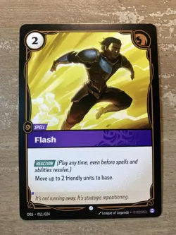 Flash Spell Riftbound Origins TCG Card NM Proving Grounds Exclusive NM - Image 1