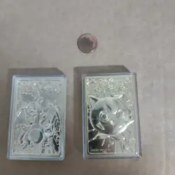 Jigglypuff & Charizard-1999 Pokemon Gold Plated Burger King Trading Cards- NICE! - Image 1