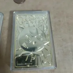 Jigglypuff & Charizard-1999 Pokemon Gold Plated Burger King Trading Cards- NICE! - Image 3