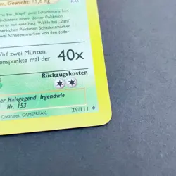 Pokemon TCG Karte Lorblatt 29/111 Neo Genesis Deutsch - 1. Edition Near Mint NM - Image 5