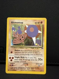 Pokemon TCG Hitmontop Neo Discovery Holo Rare Card 3/75 - Image 1