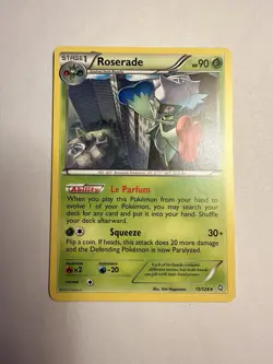 Pokemon Card Roserade 15/124 Near Mint Rare BW - Dragons Exalted 106A - Image 3