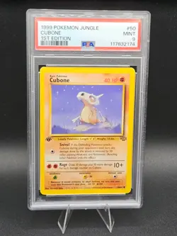 Pokemon Card 50/64 Cubone 1st Edition Jungle English - PSA 9 NEW CERT - Image 1